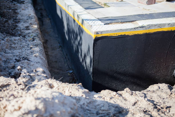 Residential Waterproofing installation at a New Hyde Park, NY home by SJ Waterproofing Pros